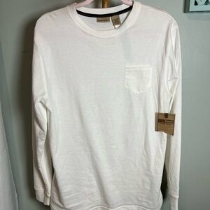Ruff Hewn Off White Long Sleeve Tee with Textured Fabric